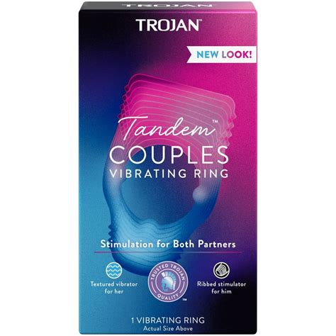 Trojan Tandem Couples Vibrating Ring